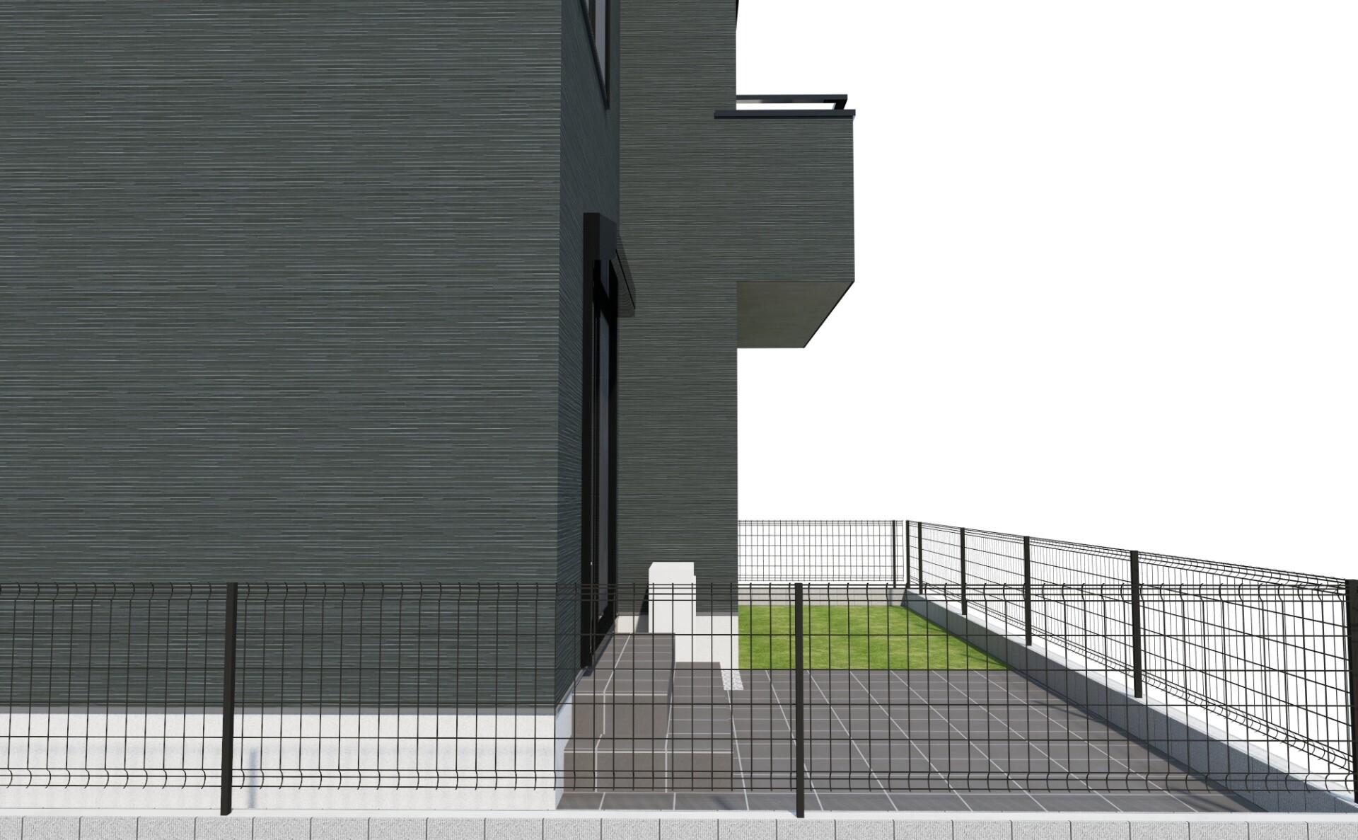 掃き出し窓からの動線や高さを視覚化した、打ち合わせ用3DCADシミュレーション画像。