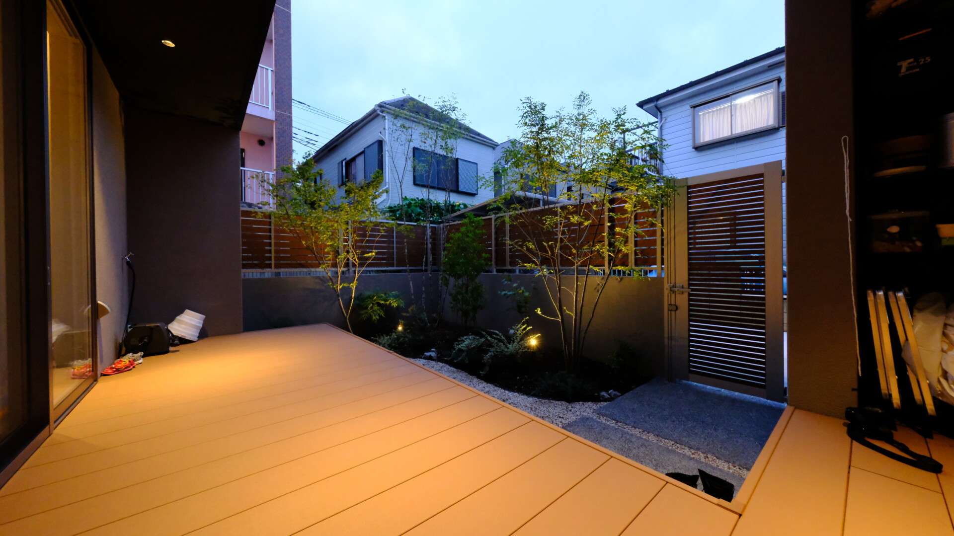 ウッドデッキからの夜景