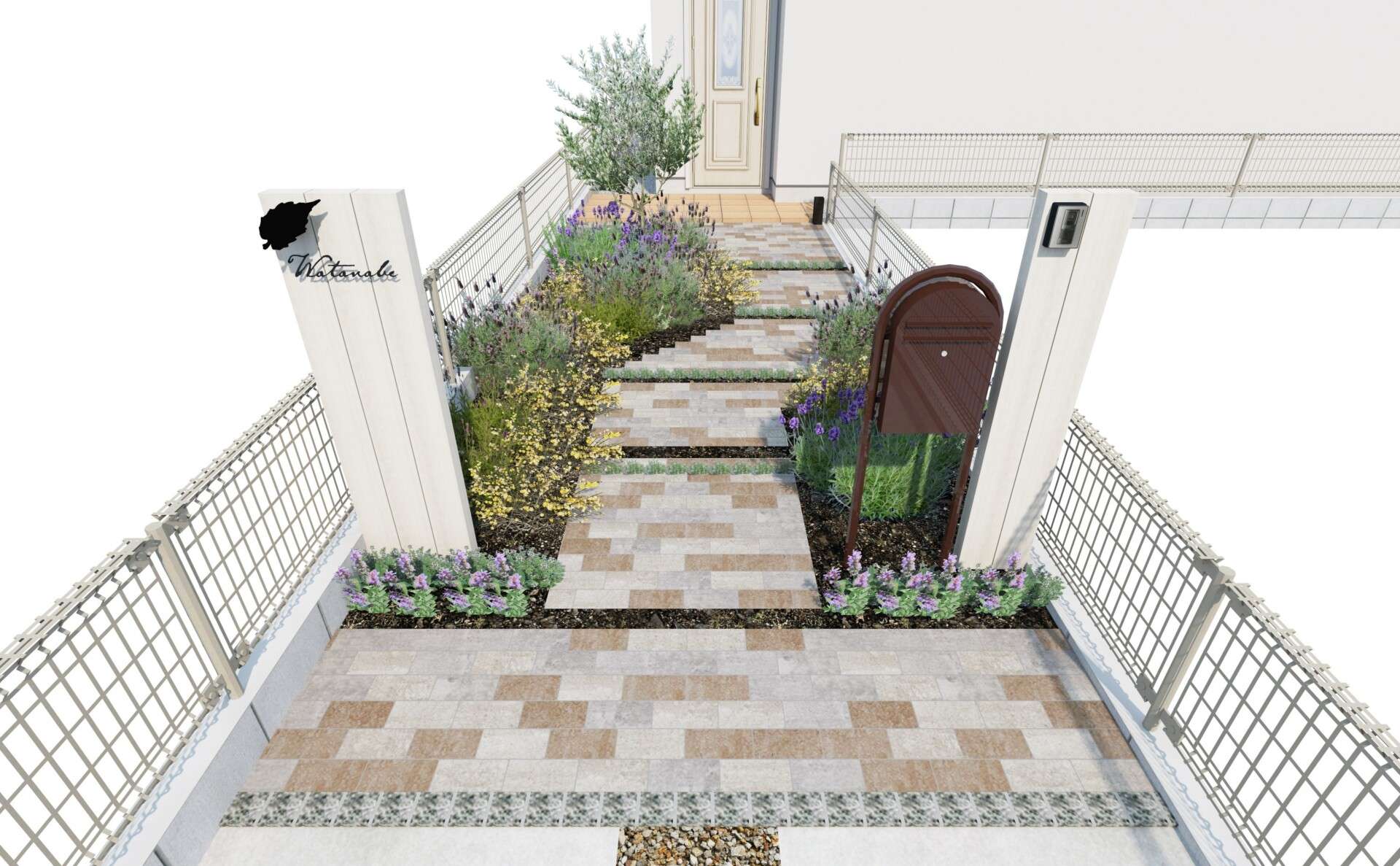 外構完成イメージを可視化した提案用3Dパース