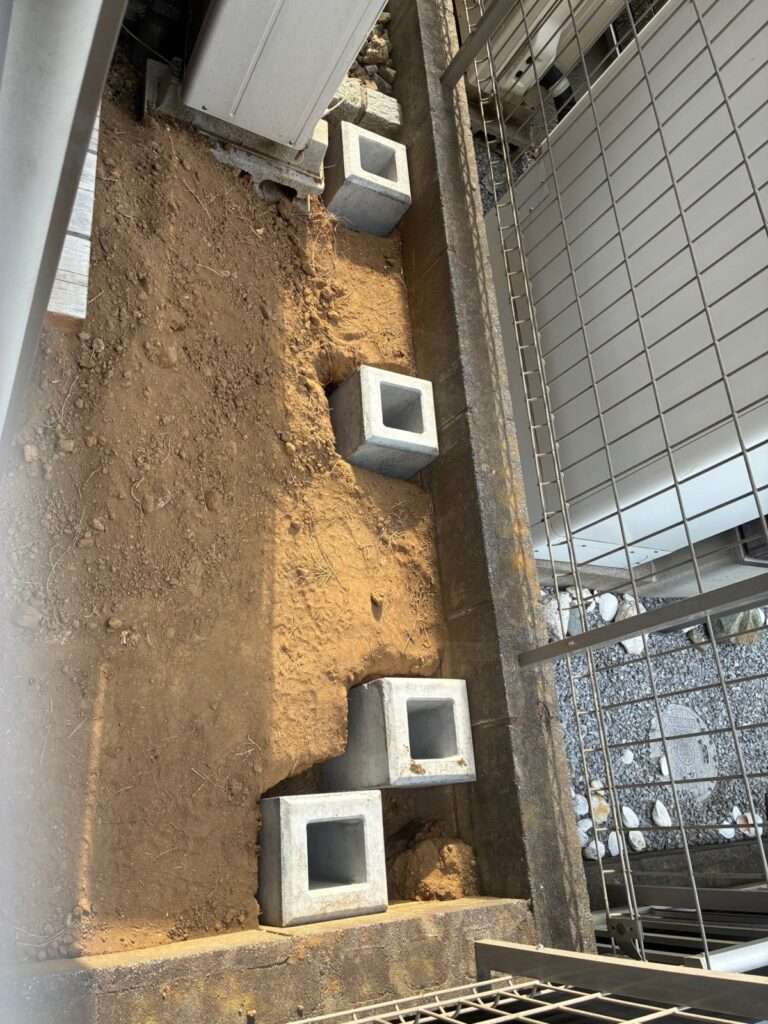 敷地に柔軟に対応できる基礎石施工