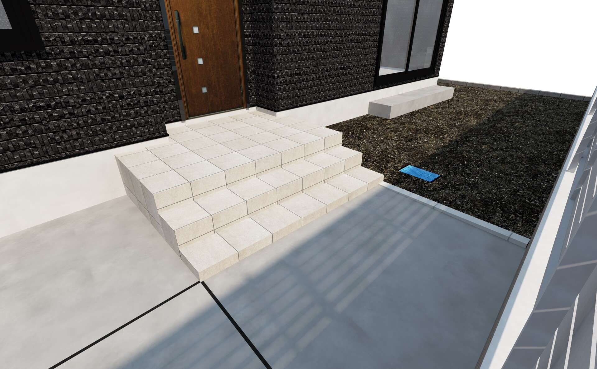 玄関前の３Dイメージ